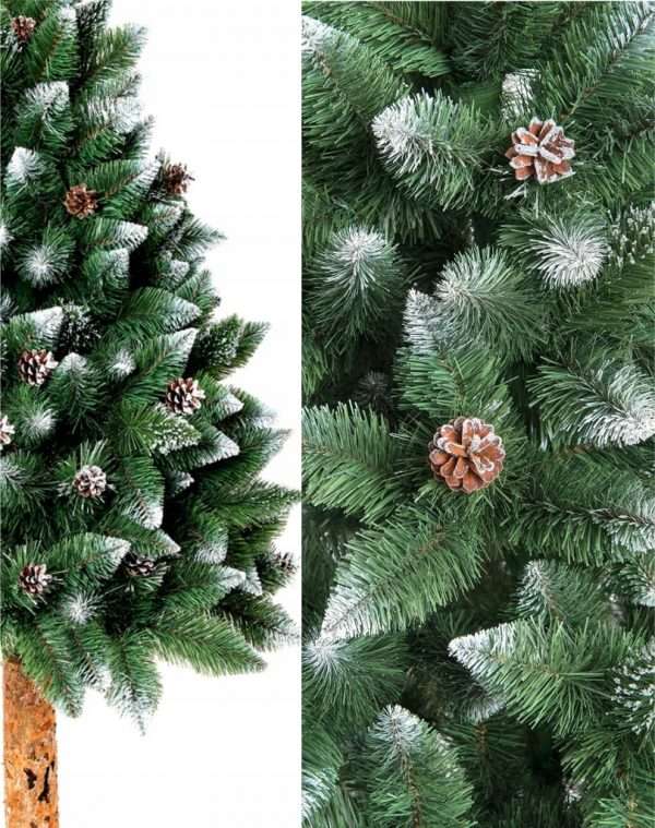 Sosna diamentowa z naturalnymi szyszkami na naturalnym pniu 90cm-220cm (NCHP12) - obrazek 7